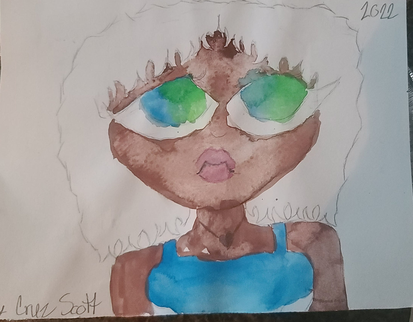 Watercolor, "Lost in Your Eyes"